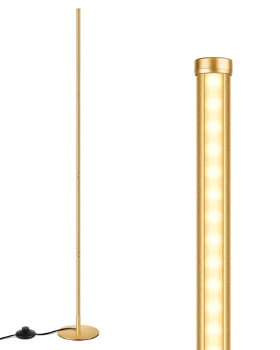 EDISHINE LED Corner Floor Lamp, Modern Slim Dimmable Light, Adjustable Height