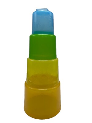 Tupperware ToteEm BucketsTuppertoys Beach Tub Nesting Stackable Vintage Set 4
