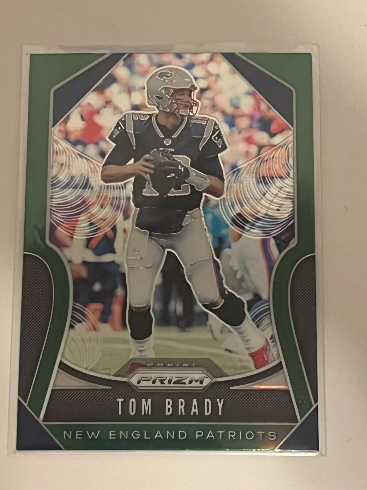 Cheapest On eBay! TOM BRADY Green PRIZM! 2019 PANINI PRIZM #18 Patriots