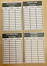 MAINTENANCE CALIBRATION SERVICE INSPECTION RECORD LABELS REMINDER 100MM X 150MM