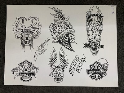 80s ビンテージ ハーレー tattoo フラッシュ 80s ビンテージ ハーレー tattoo フラッシュ