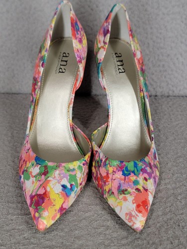 Multicolor Floral High Heeled Shoe Pump Women's 9.5 A.n.a. Easter Spring Garden - 第 4/9 張圖片