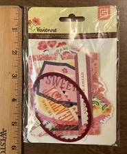 NOS basic grey 2014 die cut cardstock & transparencies vivienne floral colorful