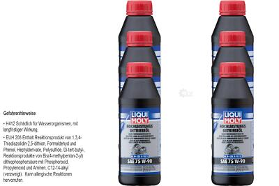 6x Liqui Moly Hochleistungs-Getriebeöl (GL4+) SAE 75W-90 Gear Oil 500 ml