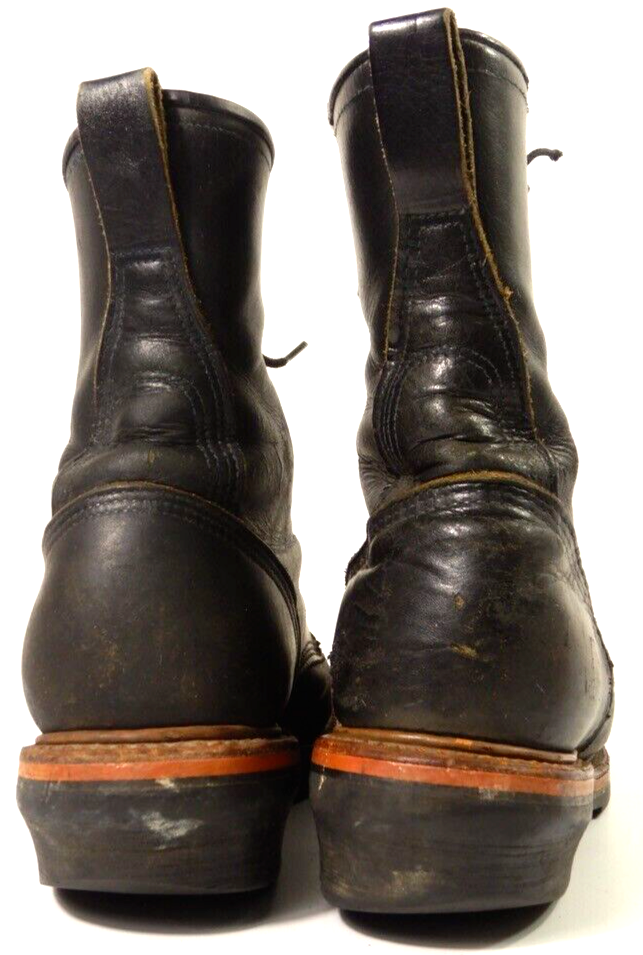 Red Wing 218 Black Leather LoggerMax Logger Boots Size 10.5 D eBay