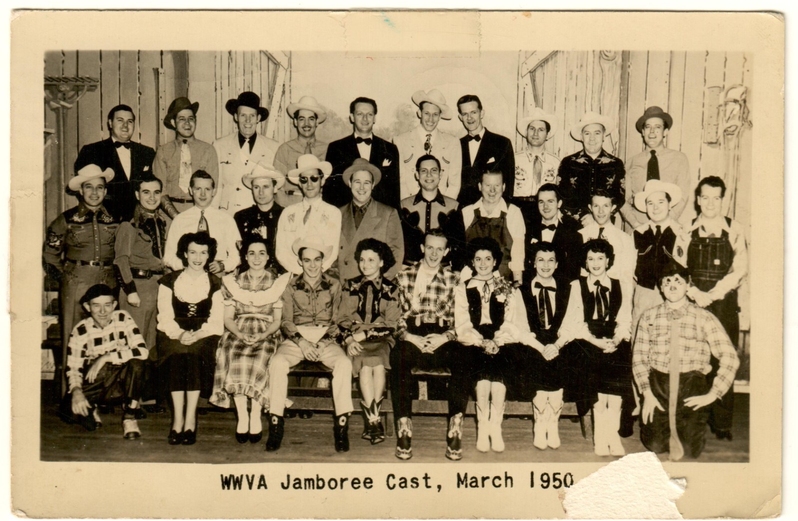 WWVA Jamboree Cast 1950 Country Western Wheeling WV Cancel RPPC eBay