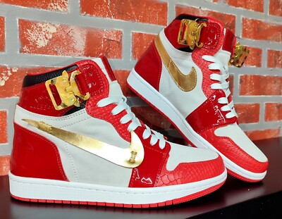 Nike Air Jordan 1 High, Genäht Custom Sneaker Schuh Schuhe