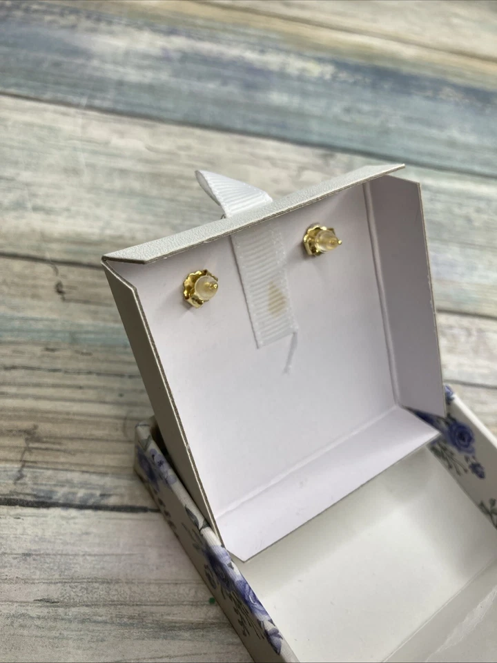 Pendientes Rachel Zoe Pave Cristal Flexible Tono Dorado NUEVOS EN CAJA Foto 4 de 4