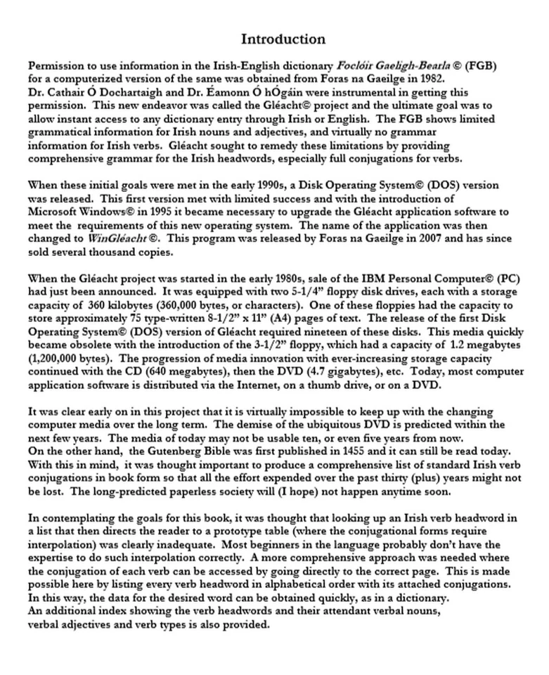 "Standard Irish Verbs" Language Book Reference 1920 pgs. (2014) FREE SHIPPING! - Image 3 of 4