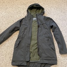 REI Womens JACKET Size XS Green Full Zip Hooded Button-out Lining Outdoor