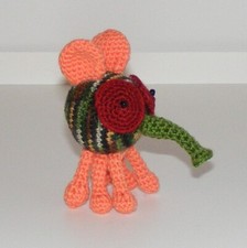 Insect, mosquito, crochet, fantasy, 3.5"Tall, Stands Alone, Multi-Colored