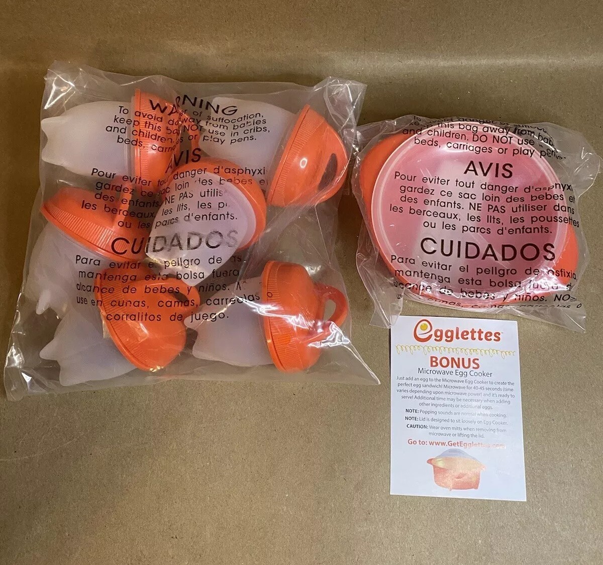 6 Egglettes Egg Cookers Plus Bonus Microwave Egg Cooker As Seen On TV New