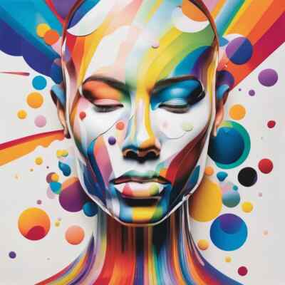 Color of Freedom Female Rainbow 01 XXL Bilder  Acrylglas 120x120  Pop Art/Modern