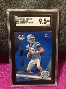 2023 BOWMAN U CHROME DRAKE MAYE #200 1ST BOWMAN BLUE REFRACTOR SP#/199 SGC 9.5
