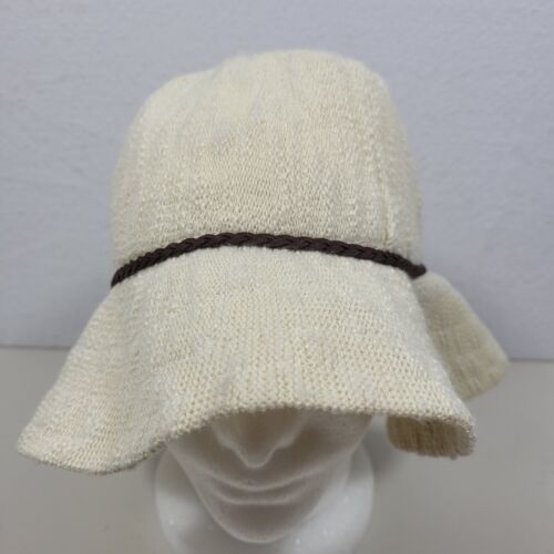 Women's Sun Hat One Size Crushable Floppy Wide Brim Braided Suede Band Woven - Picture 1 of 12