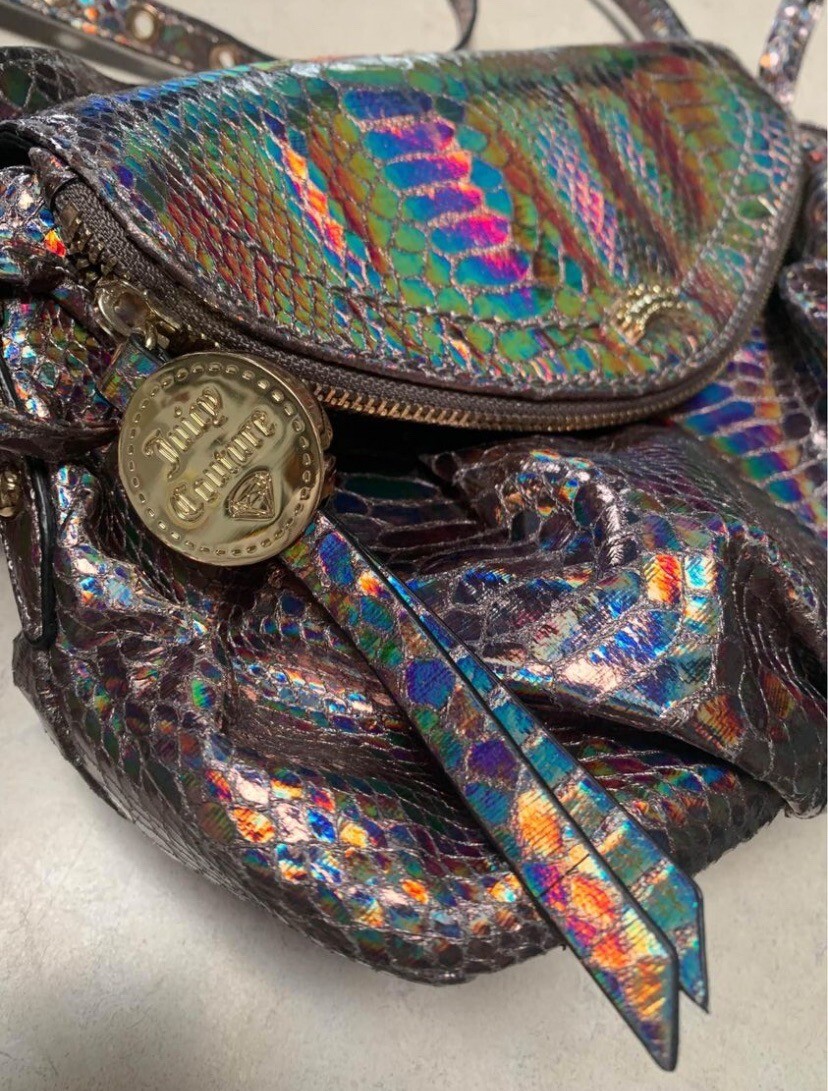 Juicy Couture Holographic Metallic Shoulder Bag Purse eBay