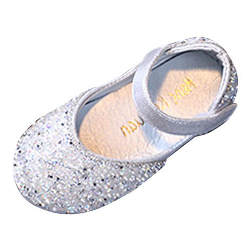 Summer Girls Dance Shoes Show Princess Shoes Round Toe Pearl Rhinestone Sequins - Picture 4 of 32
