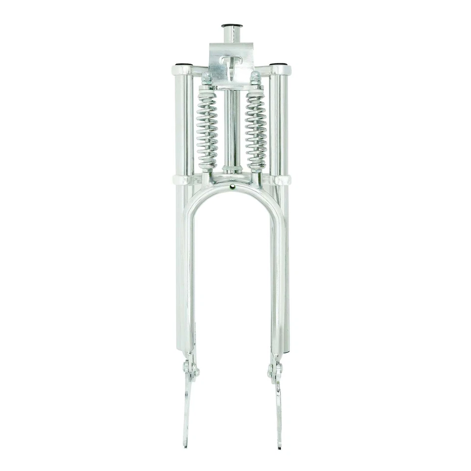 FAT 26" Dual Classic Springer Triple Tree Fork 1" Threadless  Disc Brake Chrome - Image 4 of 4