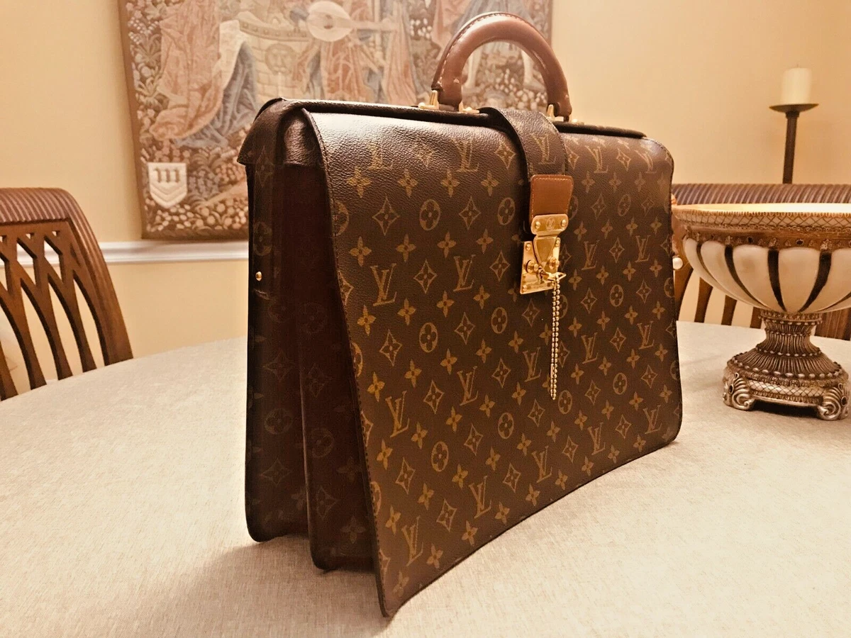 LOUIS VUITTON Serviette Fermoir Monogram Briefcase / Doctor Bag