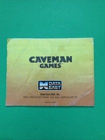 CAVEMAN GAMES Instruction Booklet Manual NES Nintendo