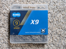 KMC X9 9-Speed Bicycle Chain 116 Links Silver - FAST SHIPPING