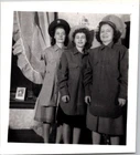 Vintage WWII Era Photo Women in Military Uniforms WAC WAVES Army Snapshot 1940s