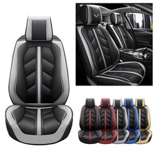Autositzbezüge PU Leder Schwarz Luxus Kissen Auto für Mercedes-Benz 5-seats