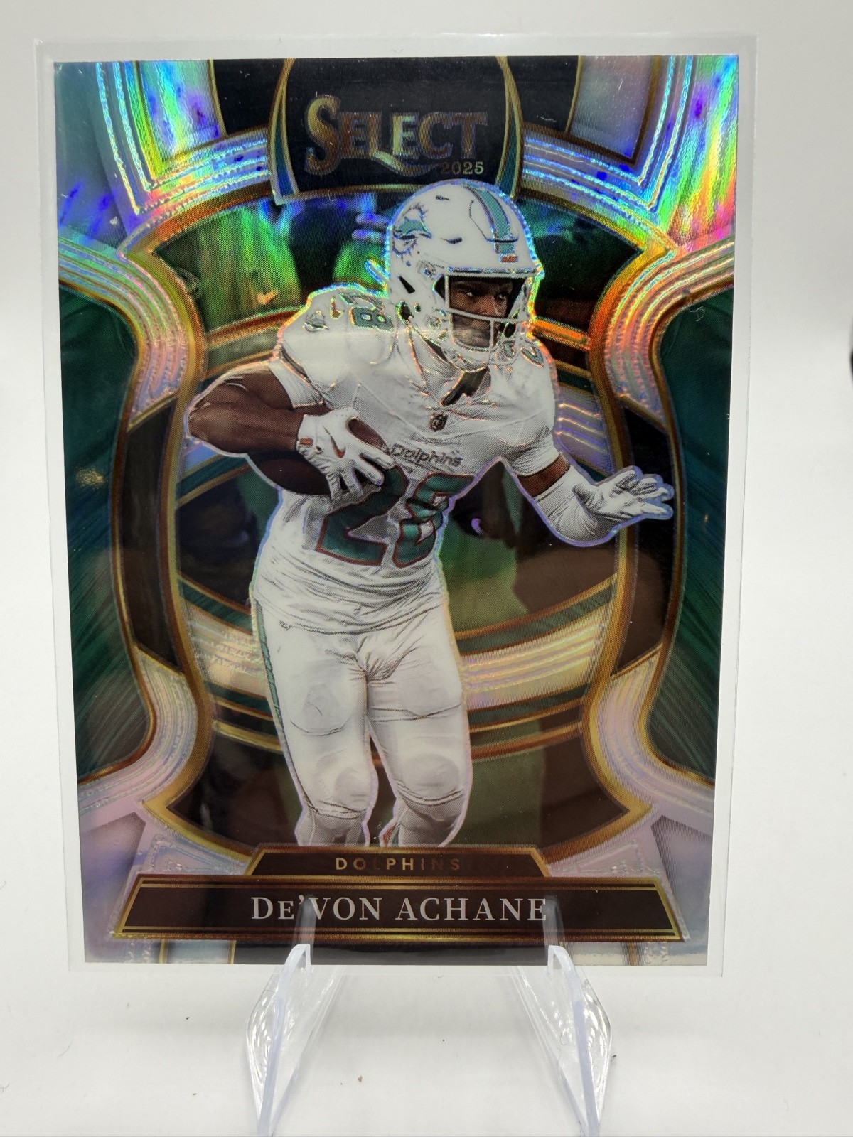 2025 Panini Select - Concourse De'Von Achane #81 Silver Prizm