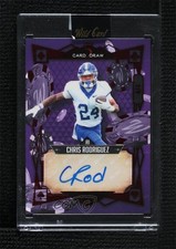 2023 5 Card Draw Red Foil - Purple 4/4 Chris Rodriguez Jr Rookie Auto RC v9t. rookie card picture