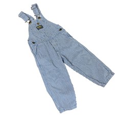 Vintage OshKosh B'gosh Hickory Stripe Overalls Toddler 3T