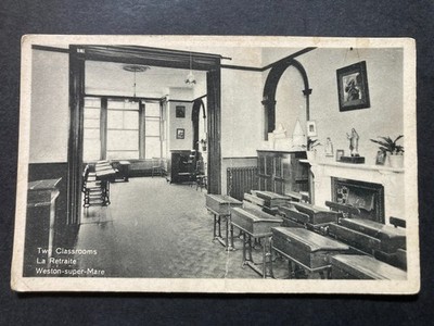 Zwei Klassenzimmer, La Retraite Weston Super Mare Somerset Vintage Postkarte G33