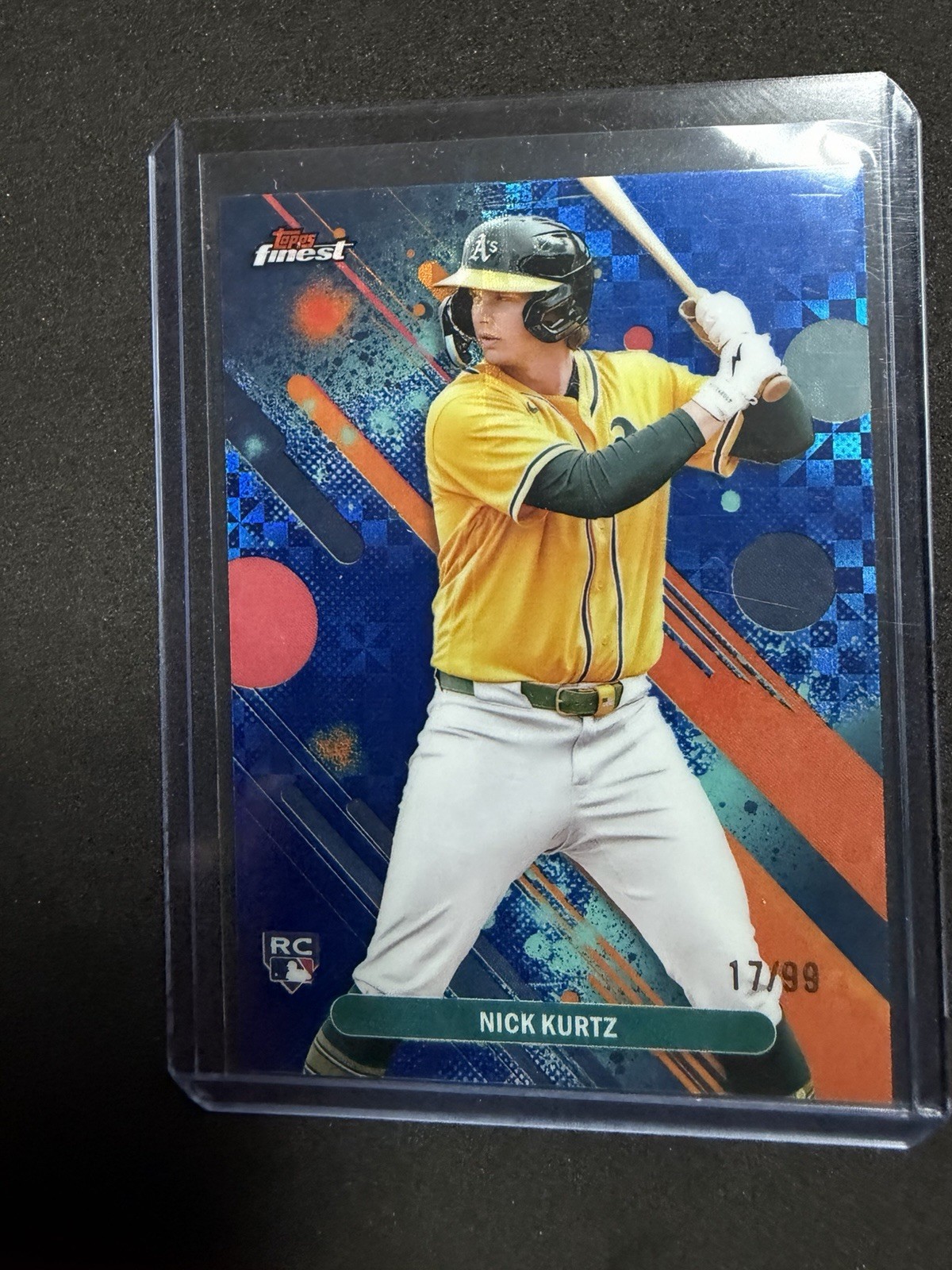 2025 Topps Finest Nick Kurtz /99 Checkboard  Blue #10 Common