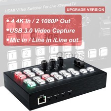 4 Channel HDMI Video Mixer Switcher for Multi Camera Live Streaming Video Record