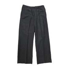 EILEEN FISHER Hemp Organic Cotton Wide Leg Pants Black Elastic Back Lagenlook M