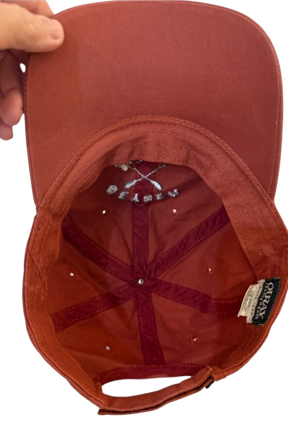 Beyser Whitewater Hat Big Sky Montana Rust Red Color Paddles Rafting Cotton