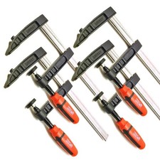 4 PACK - VOCHE HEAVY DUTY 300MM X 50MM F CLAMPS - SOFT GRIP HANDLE QUICK SLIDE