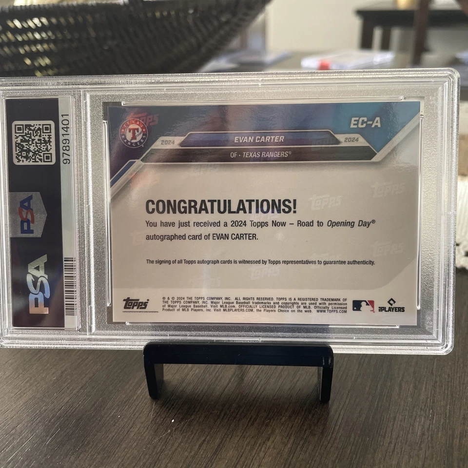 EVAN CARTER 2024 TOPPS NOW ROAD TO OPENING DAY ROOKIE AUTO 13/25 #EC-A RC SSP - Image 2 of 4