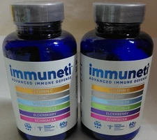 Immuneti Advanced Immune Defense Capsule Exp 01/29 Lot Of 2  Total 120 Caps