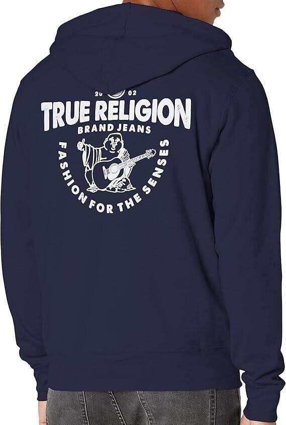 True Religion 2 PC Hoodie Set Men's Size L Fleece Sweatsuit Tracksuit Outfit NWT thumbnail 3