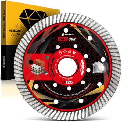 AMBOSS WERKZEUGE Amboss Diamant Trennscheibe Ø 125 mm x 22.23 GBS 36R - Trennen von Stahlbeton /