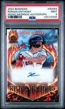 2024 Bowman - Rising Infernos Autographs Roman Anthony #RIA-RA 08/99 (AU) PSA 9