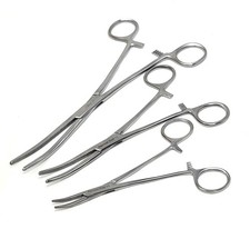 3 Pet Grooming Dog/Cat Ear Hair Groomer Hemostat Forceps 5.5" 6.25"  8" Curved