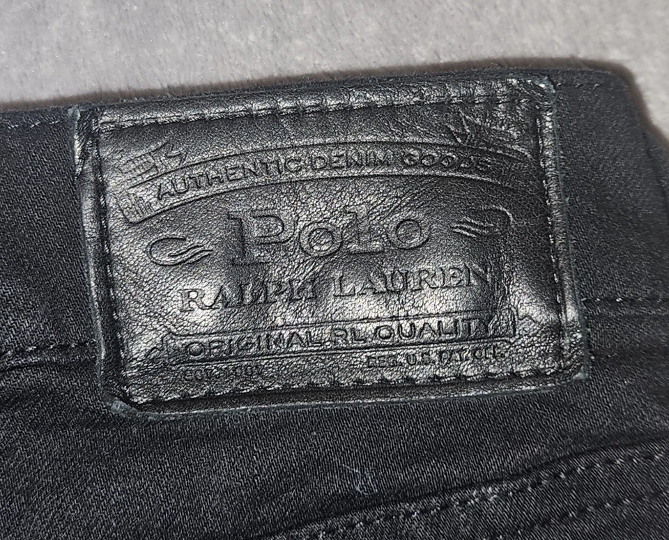 Ralph Lauren Black Varick Slim Straight Stretch Jeans 34x32  UPC789023496631 - Image 2 of 4