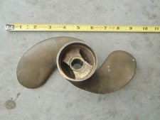 Vintage Brass Boat Propeller - 2 BLADES 9" WIDE # 114