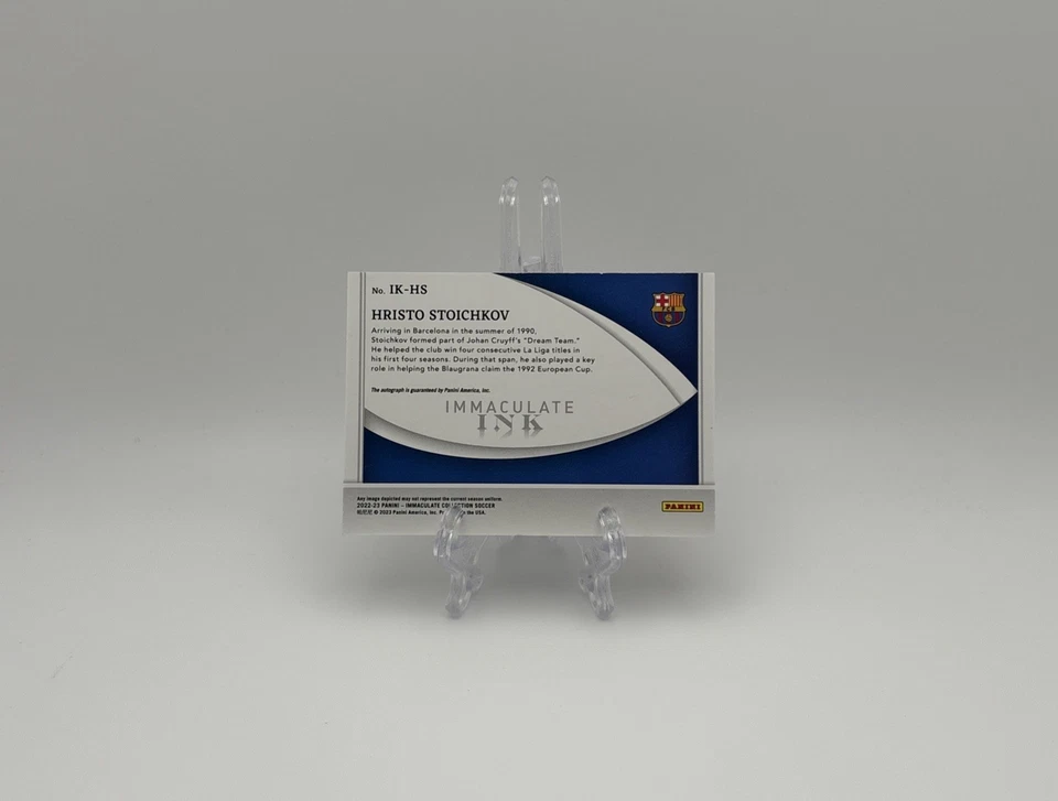 Fútbol Inmaculado Panini 2022-23 - Tinta Inmaculada /10 Hristo Stoichkov #IK-HS Foto 2 de 2