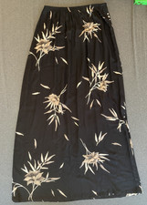 Y2K 90s Vintage Skirt SZ M Grunge Cottage Witchy Maxi Floral Black Made in USA