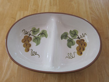 Vintage Stangl Dura-Fired Divided Serving Dish Golden Grapes