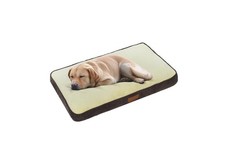 XXL Dog Bed - Brown Corduroy/Beige FauxFur