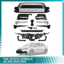 For 2020-2022 Toyota Corolla SE XSE Primed Front Bumper Grille Fog Light Set