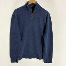 Polo Ralph Lauren 1/4 Zip Knit Sweater Mens L Mock Neck Preppy Ivy Pullover